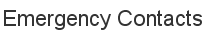 Emergency Contacts